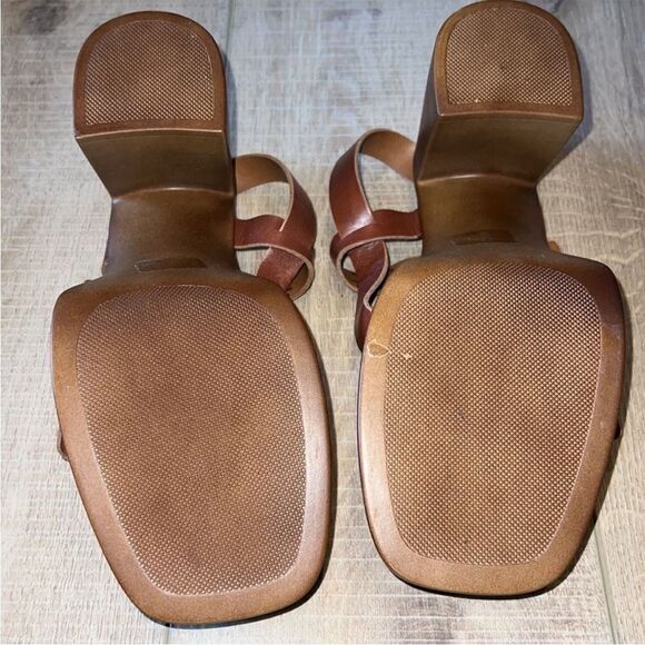 Free People Pamela Double Stack Platform Heels Brown US 10 - Picture 8 of 9